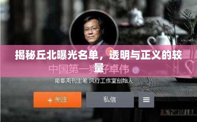 揭秘丘北曝光名單，透明與正義的較量