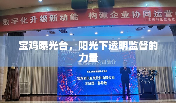 寶雞曝光臺，陽光下透明監(jiān)督的力量