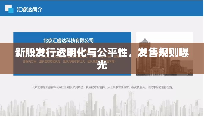 新股發(fā)行透明化與公平性，發(fā)售規(guī)則曝光