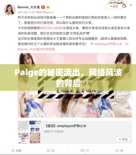 Paige的秘密流出，網(wǎng)絡(luò)風(fēng)波的背后