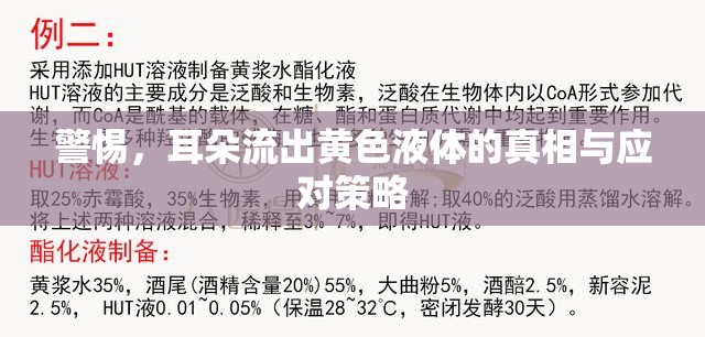 警惕，耳朵流出黃色液體的真相與應(yīng)對策略