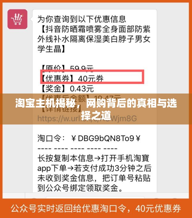 淘寶主機(jī)揭秘，網(wǎng)購背后的真相與選擇之道