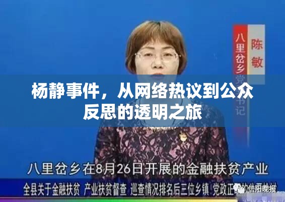 楊靜事件，從網(wǎng)絡(luò)熱議到公眾反思的透明之旅