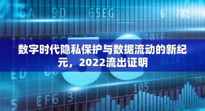 數(shù)字時代隱私保護與數(shù)據(jù)流動的新紀元，2022流出證明
