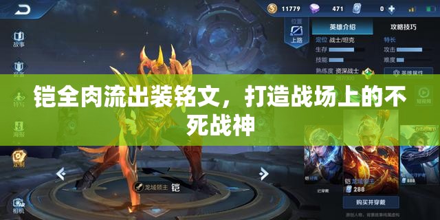 鎧全肉流出裝銘文，打造戰(zhàn)場上的不死戰(zhàn)神