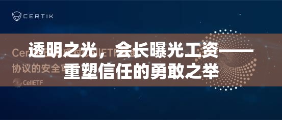 透明之光，會(huì)長(zhǎng)曝光工資——重塑信任的勇敢之舉