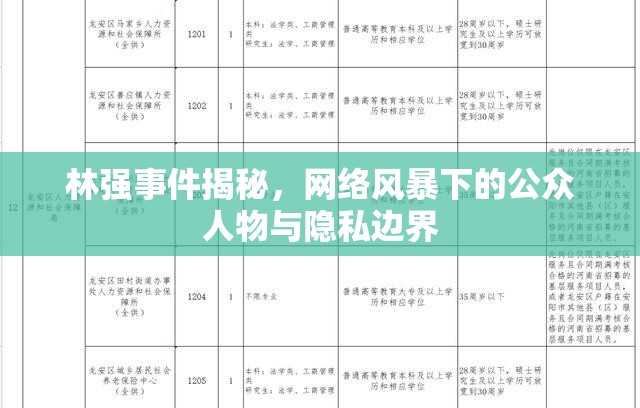 林強(qiáng)事件揭秘，網(wǎng)絡(luò)風(fēng)暴下的公眾人物與隱私邊界