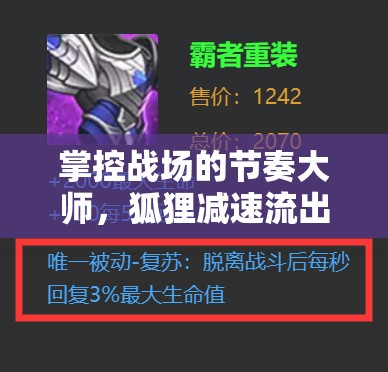 掌控戰(zhàn)場的節(jié)奏大師，狐貍減速流出裝策略