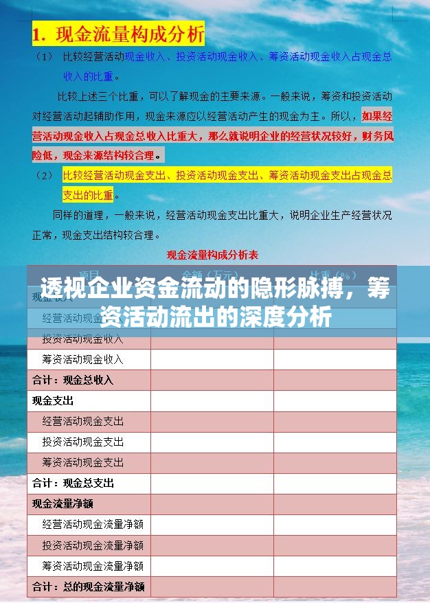 透視企業(yè)資金流動(dòng)的隱形脈搏，籌資活動(dòng)流出的深度分析