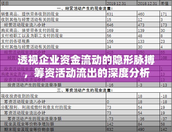 透視企業(yè)資金流動(dòng)的隱形脈搏，籌資活動(dòng)流出的深度分析