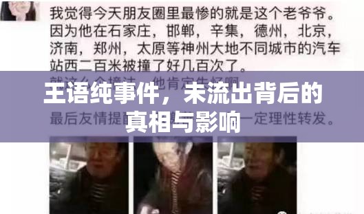王語純事件，未流出背后的真相與影響