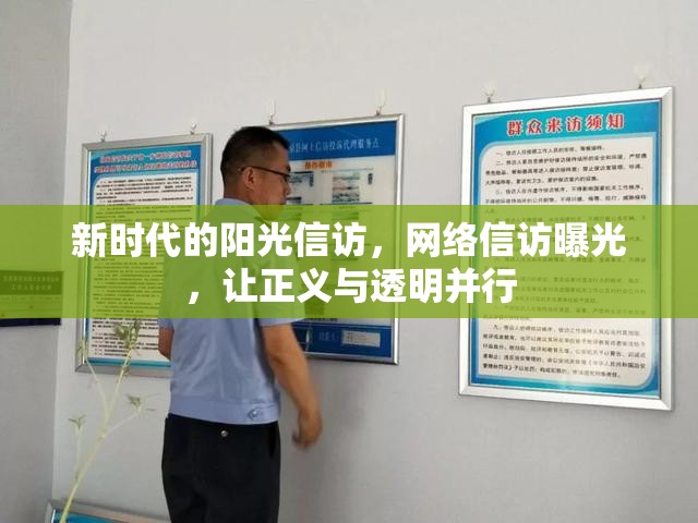 新時(shí)代的陽(yáng)光信訪，網(wǎng)絡(luò)信訪曝光，讓正義與透明并行