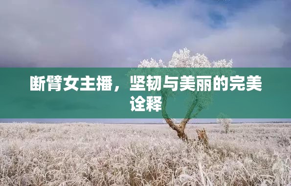 斷臂女主播，堅韌與美麗的完美詮釋