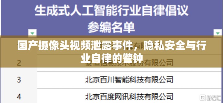 國(guó)產(chǎn)攝像頭視頻泄露事件，隱私安全與行業(yè)自律的警鐘