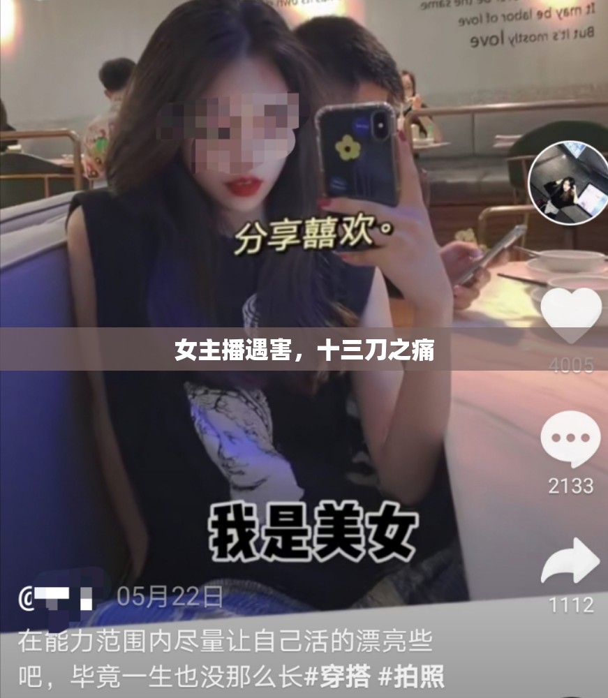 女主播遇害，十三刀之痛