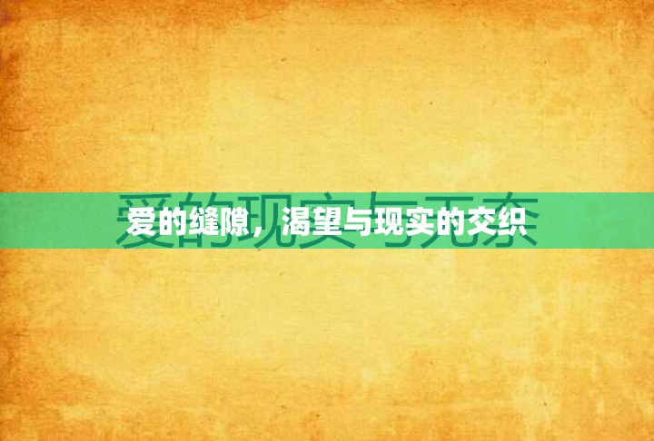 愛(ài)的縫隙，渴望與現(xiàn)實(shí)的交織