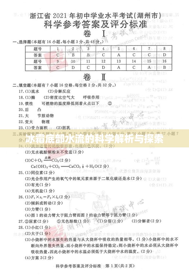 冰霜底部水流的科學(xué)解析與探索