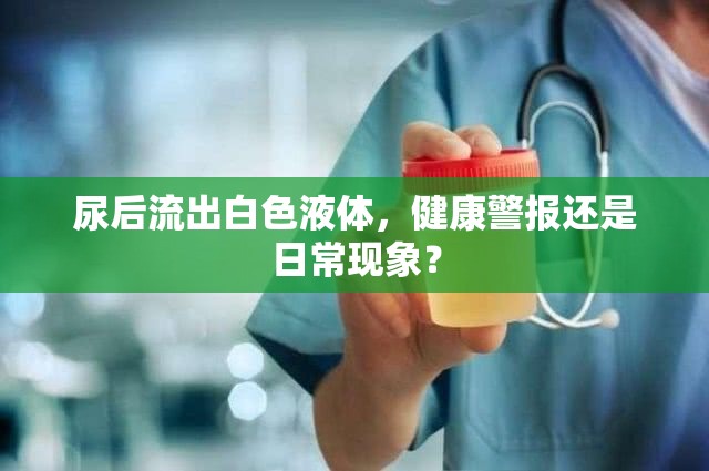 尿后流出白色液體，健康警報(bào)還是日常現(xiàn)象？