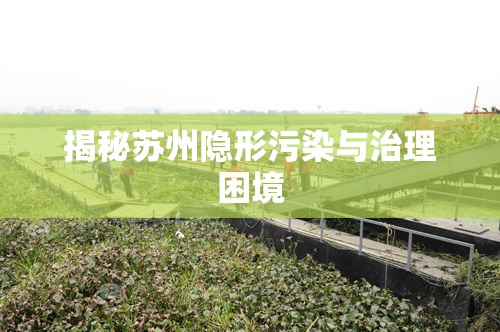 揭秘蘇州隱形污染與治理困境