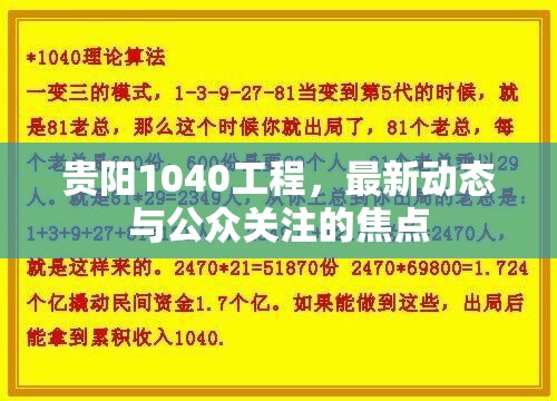 貴陽1040工程，最新動(dòng)態(tài)與公眾關(guān)注的焦點(diǎn)