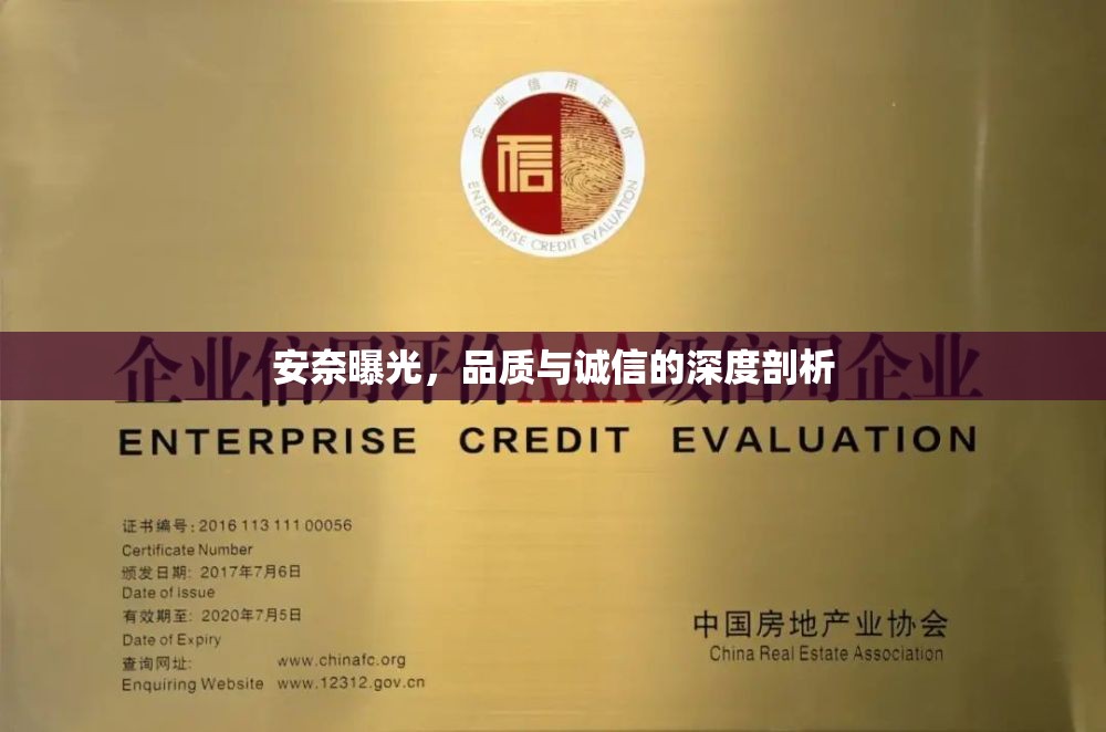 安奈曝光，品質(zhì)與誠(chéng)信的深度剖析
