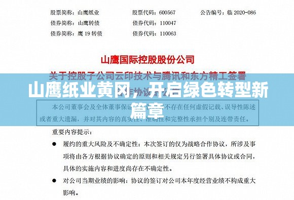 山鷹紙業(yè)黃岡，開啟綠色轉(zhuǎn)型新篇章
