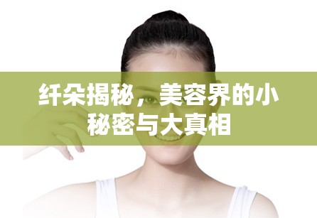 纖朵揭秘，美容界的小秘密與大真相