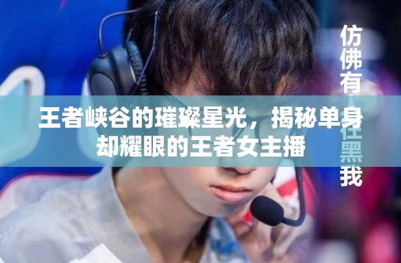 王者峽谷的璀璨星光，揭秘單身卻耀眼的王者女主播