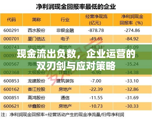 現(xiàn)金流出負數(shù)，企業(yè)運營的雙刃劍與應(yīng)對策略