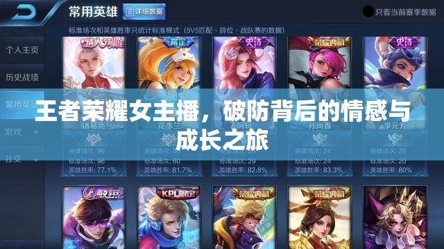 王者榮耀女主播，破防背后的情感與成長(zhǎng)之旅