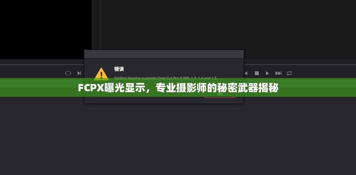 FCPX曝光顯示，專業(yè)攝影師的秘密武器揭秘