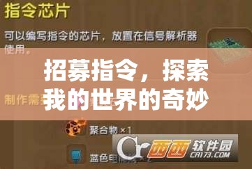 招募指令，探索我的世界的奇妙世界，尋找你的專屬女主播