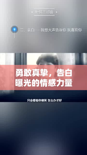 勇敢真摯，告白曝光的情感力量