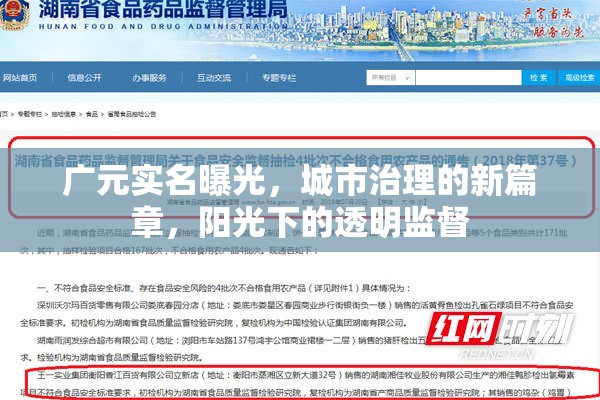 廣元實名曝光，城市治理的新篇章，陽光下的透明監(jiān)督