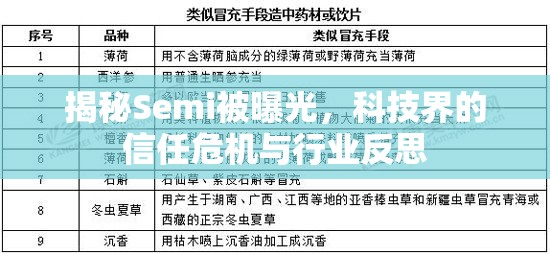 揭秘Semi被曝光，科技界的信任危機與行業(yè)反思