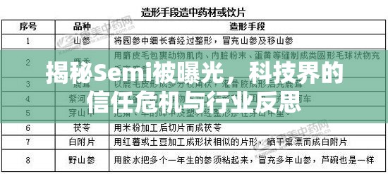 揭秘Semi被曝光，科技界的信任危機與行業(yè)反思