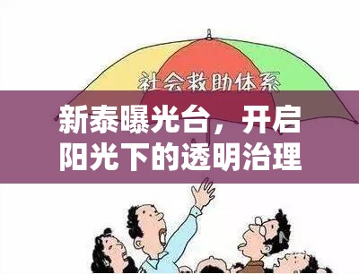 新泰曝光臺，開啟陽光下的透明治理與公眾監(jiān)督新篇章