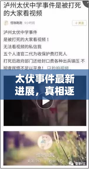 太伏事件最新進(jìn)展，真相逐步揭露，公眾持續(xù)關(guān)注