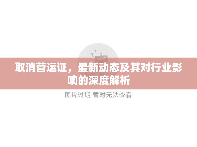 取消營運證，最新動態(tài)及其對行業(yè)影響的深度解析