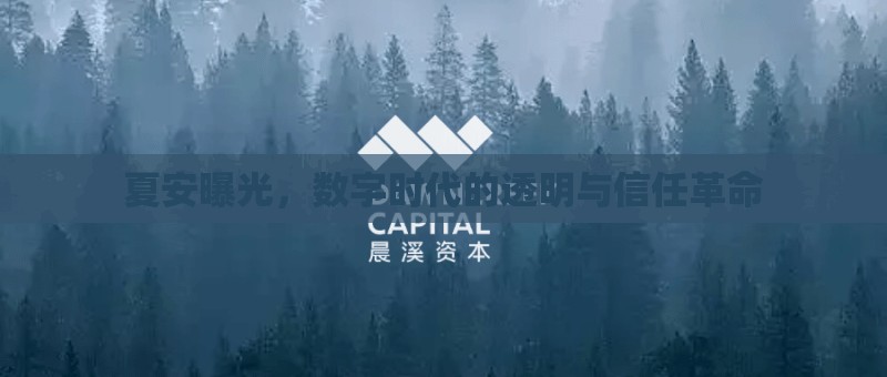 夏安曝光，數(shù)字時(shí)代的透明與信任革命