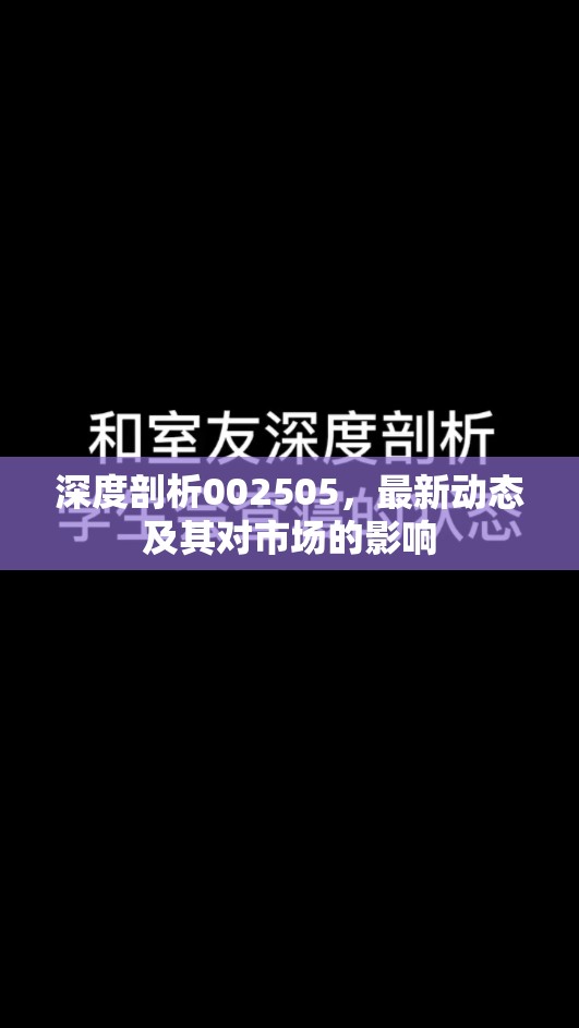 深度剖析002505，最新動態(tài)及其對市場的影響
