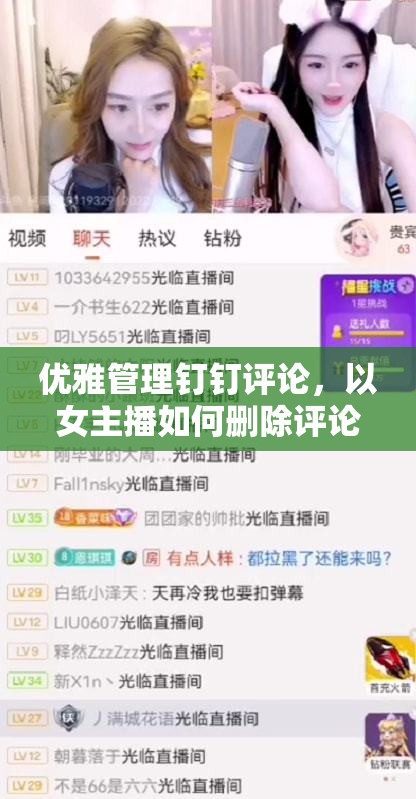 優(yōu)雅管理釘釘評論，以女主播如何刪除評論為例