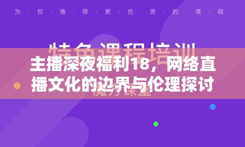 主播深夜福利18，網(wǎng)絡(luò)直播文化的邊界與倫理探討
