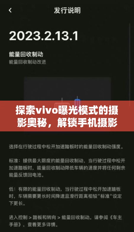 探索vivo曝光模式的攝影奧秘，解鎖手機(jī)攝影新境界