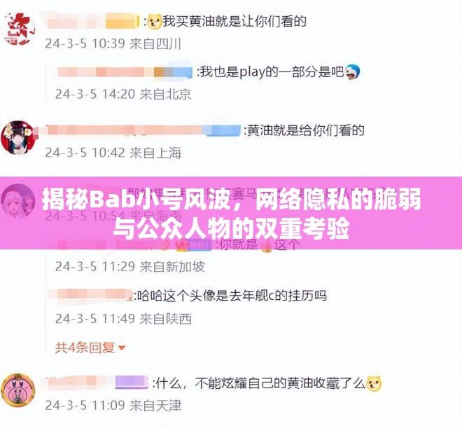 揭秘Bab小號(hào)風(fēng)波，網(wǎng)絡(luò)隱私的脆弱與公眾人物的雙重考驗(yàn)