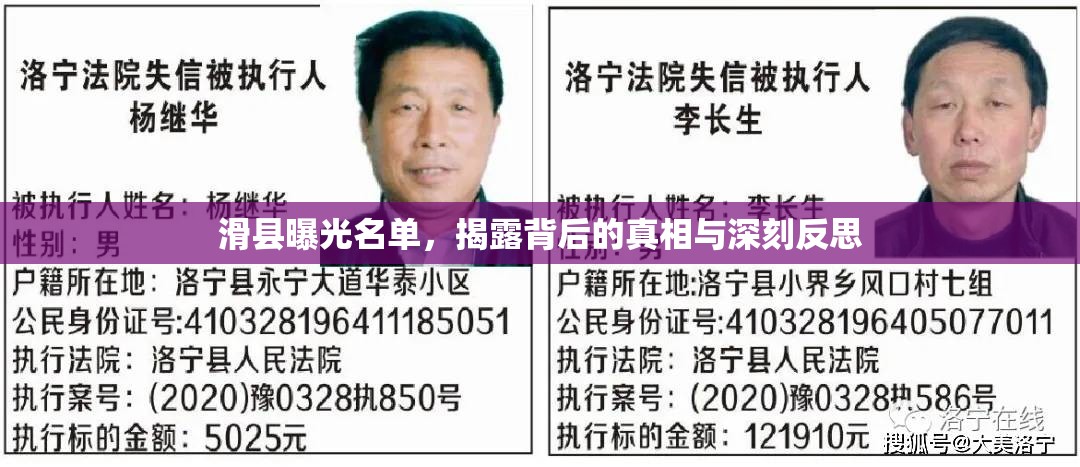 滑縣曝光名單，揭露背后的真相與深刻反思