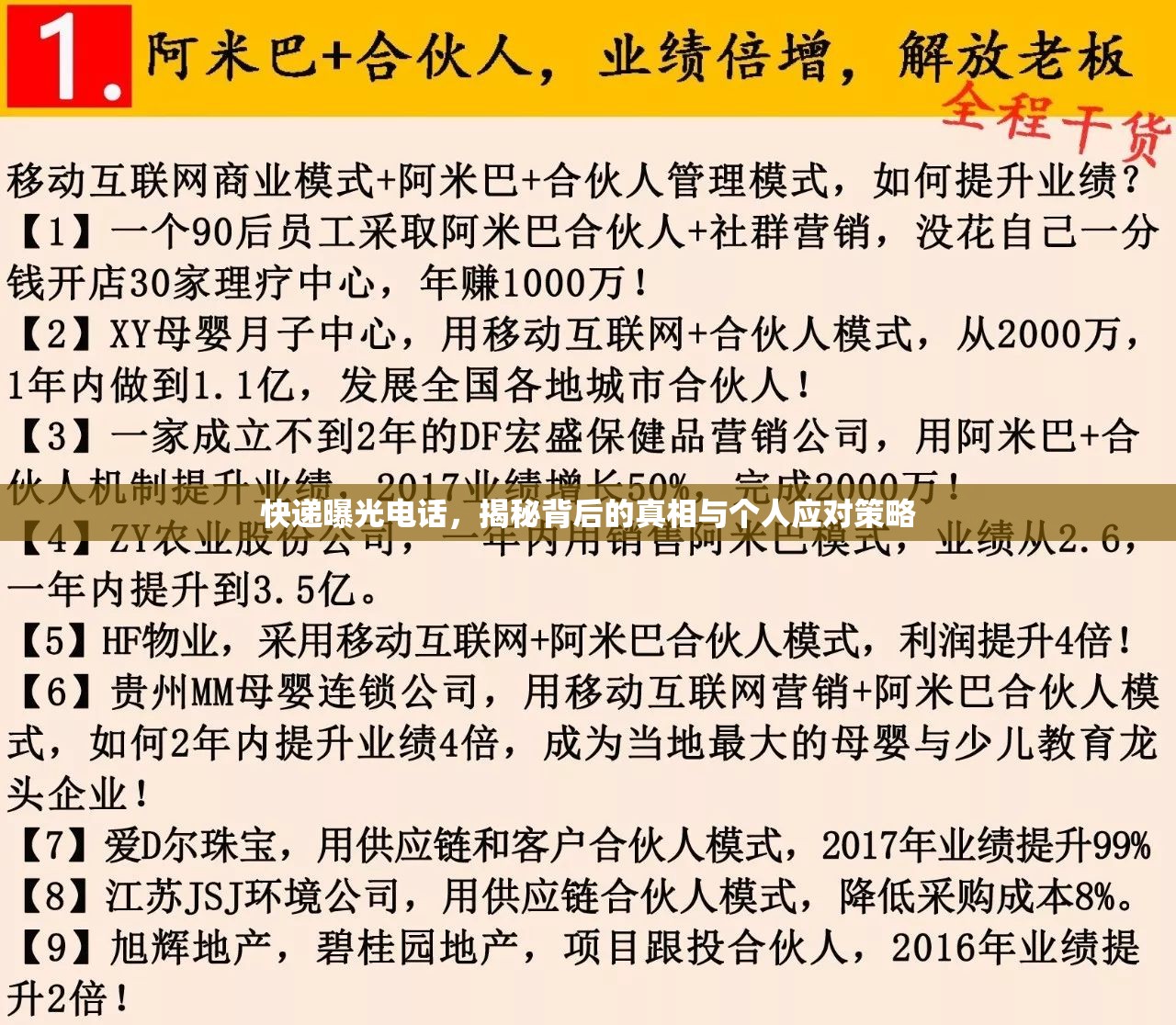 快遞曝光電話，揭秘背后的真相與個(gè)人應(yīng)對(duì)策略