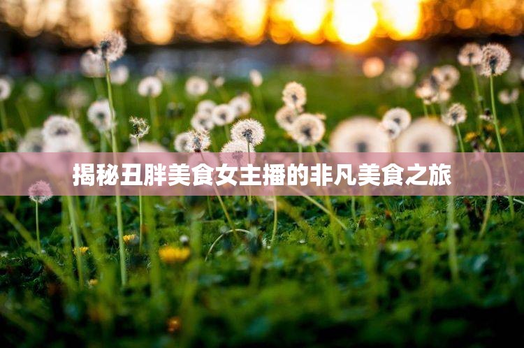 揭秘丑胖美食女主播的非凡美食之旅