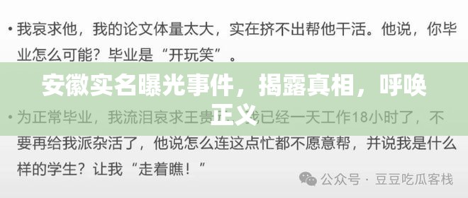 安徽實(shí)名曝光事件，揭露真相，呼喚正義