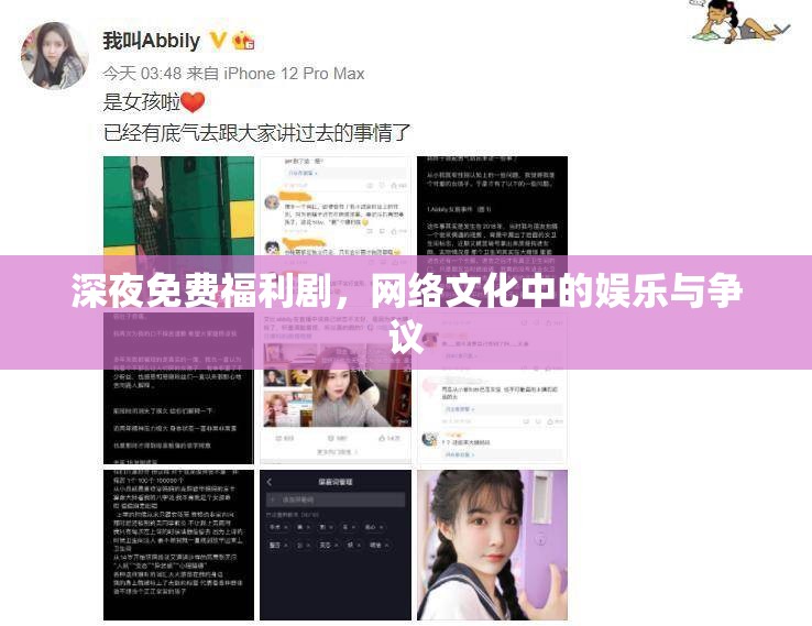 深夜免費福利劇，網絡文化中的娛樂與爭議